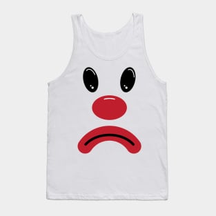 Sad Clown - Red & Black Tank Top